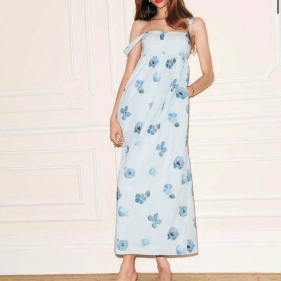Reformation Reade Dress Blue - Size 4 - Picture 1 of 2